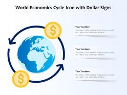 World Economics Cycle Icon With Dollar Signs