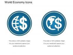 World economy icons presentation backgrounds