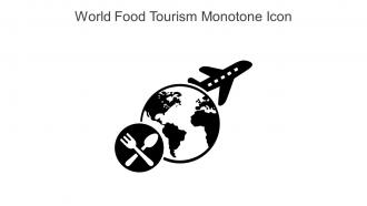 World Food Tourism Monotone Icon In Powerpoint Pptx Png And Editable Eps Format