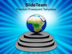 World globes on a pedestals globe powerpoint templates ppt themes and graphics 0213