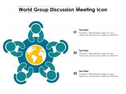 World group discussion meeting icon