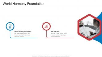 World Harmony Foundation In Powerpoint And Google Slides Cpb