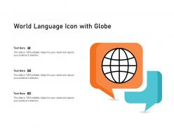 World language icon with globe