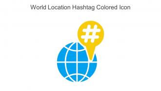 World Location Hashtag Colored Icon In Powerpoint Pptx Png And Editable Eps Format