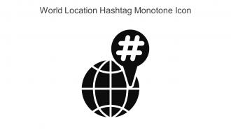 World Location Hashtag Monotone Icon In Powerpoint Pptx Png And Editable Eps Format