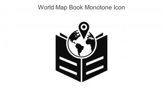 World Map Book Monotone Icon In Powerpoint Pptx Png And Editable Eps Format