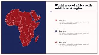 World Map Of Africa With Middle East Region