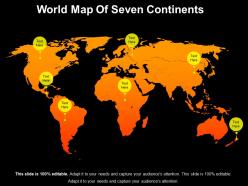 World map of seven continents
