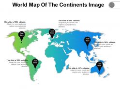 World map of the continents image