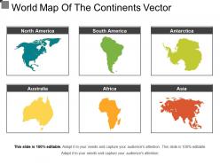 World map of the continents vector