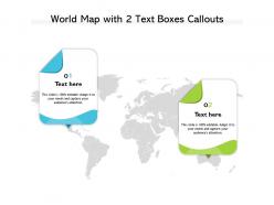 World map with 2 text boxes callouts