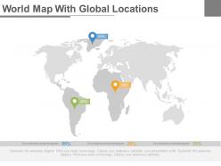 World map with global locations powerpoint slides