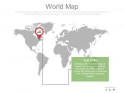 World map with location indication powerpoint slides