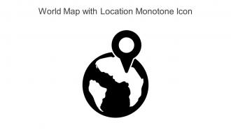 World Map With Location Monotone Icon In Powerpoint Pptx Png And Editable Eps Format