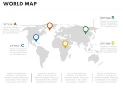 World map with navigation location powerpoint slides