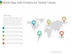 World map with pointers for global trends
