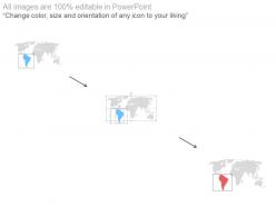 World map with specific location percentage powerpoint slides