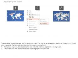World map with tags for global business strategy powerpoint slides