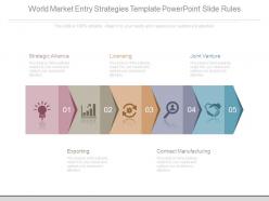 World Market Entry Strategies Template Powerpoint Slide Rules