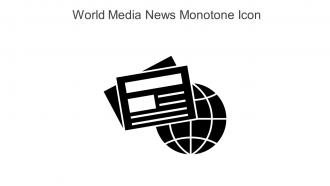 World Media News Monotone Icon In Powerpoint Pptx Png And Editable Eps Format