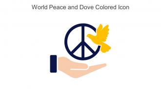 World Peace And Dove Colored Icon In Powerpoint Pptx Png And Editable Eps Format