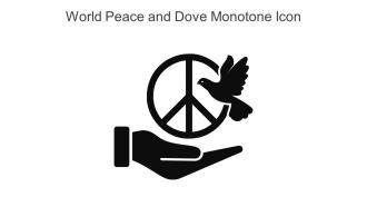 World Peace And Dove Monotone Icon In Powerpoint Pptx Png And Editable Eps Format