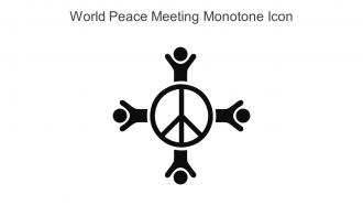 World Peace Meeting Monotone Icon In Powerpoint Pptx Png And Editable Eps Format