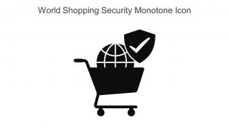 World Shopping Security Monotone Icon In Powerpoint Pptx Png And Editable Eps Format