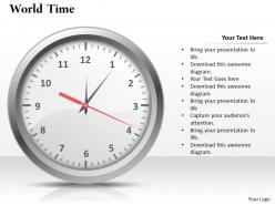 World time powerpoint template slide