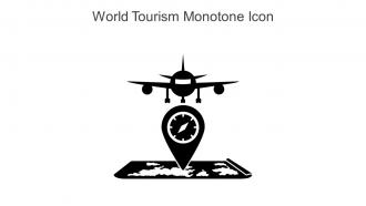 World Tourism Monotone Icon In Powerpoint Pptx Png And Editable Eps Format