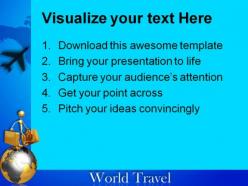 World travel business powerpoint templates and powerpoint backgrounds 0811