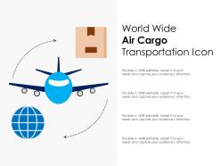 World wide air cargo transportation icon