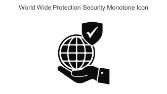 World Wide Protection Security Monotone Icon In Powerpoint Pptx Png And Editable Eps Format