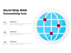 World wide wan connectivity icon