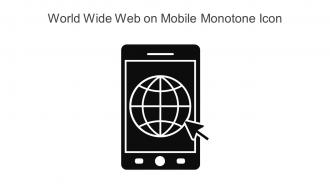 World Wide Web On Mobile Monotone Icon In Powerpoint Pptx Png And Editable Eps Format
