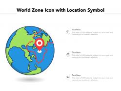 World zone icon with location symbol