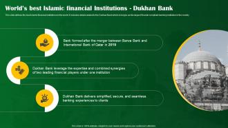 Worlds Best Islamic Financial Institutions Dukhan Bank Shariah Compliant Banking Fin SS V