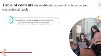 Worldwide Approach To Broaden Your Transnational Reach Strategy CD V Multipurpose Image