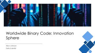 Worldwide Binary Code Innovation Sphere PPT Graphics AT