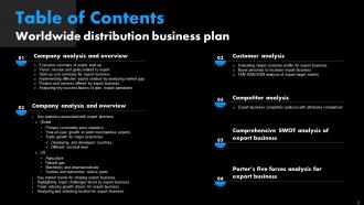 Worldwide Distribution Business Plan Powerpoint Presentation Slides Informative Unique