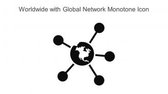 Worldwide With Global Network Monotone Icon In Powerpoint Pptx Png And Editable Eps Format