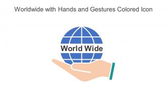 Worldwide With Hands And Gestures Colored Icon In Powerpoint Pptx Png And Editable Eps Format