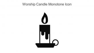 Worship Candle Monotone Icon In Powerpoint Pptx Png And Editable Eps Format
