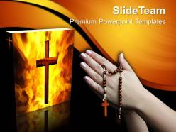 Worship jesus powerpoint templates praying with rosary church download ppt themes
