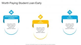 Worth Paying Student Loan Early In Powerpoint And Google Slides Cpb
