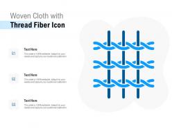Woven cloth with thread fiber icon