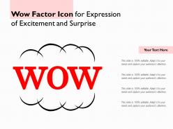 Wow factor icon for expression of excitement and surprise
