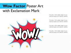 Wow factor poster art with exclamation mark