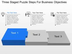 Wp Three Staged Puzzle Steps For Business Objectives Powerpoint Template