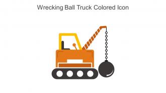 Wrecking Ball Truck Colored Icon In Powerpoint Pptx Png And Editable Eps Format